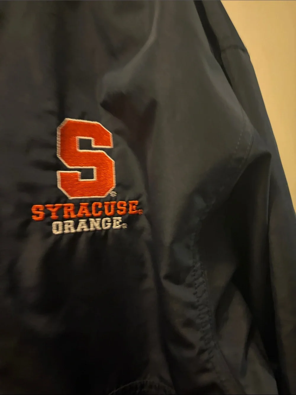 Champion Syracuse Orange Navy Pullover wind breaker Jacket